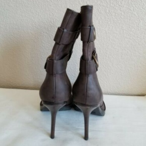 BLACK FRIDAY 35% SALE! Coach Thelma Espresso Brown Leather Mid Calf Boots 8 Wmns - Picture 3 of 8